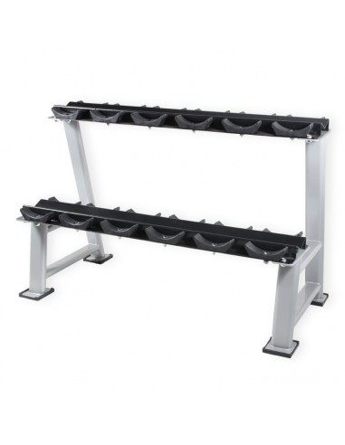 Soporte mancuernas para 12 Pares NEGRO (Medidas 3,00 x 0,84 x 0,60 Mts)