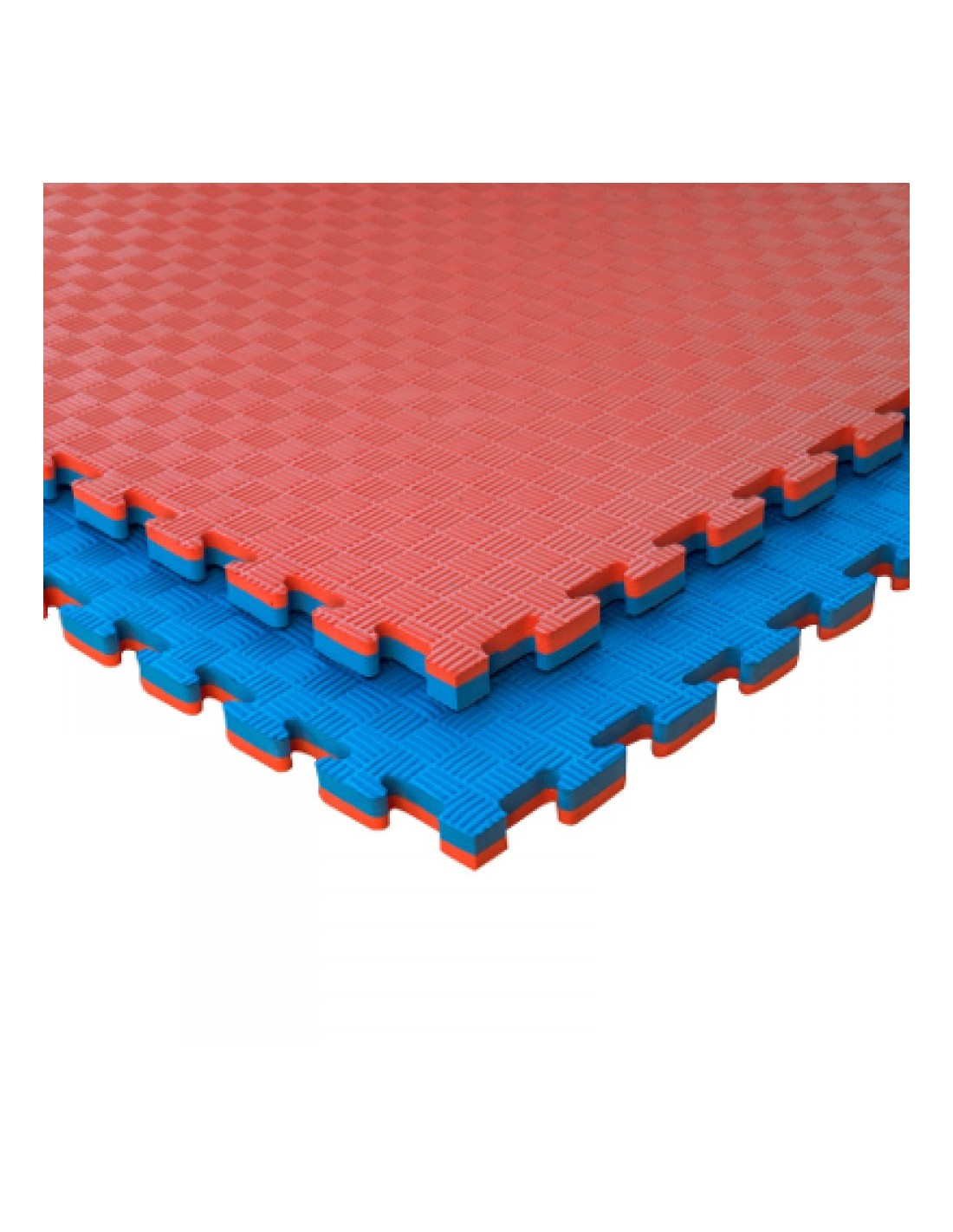 Suelo Tatami Puzzle EVA Mat Alta Densidad1000 x 1000 x 25 mm - Rojo/Azul  (Reversible)