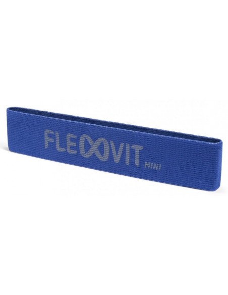Mini Band Tela Elástica FLEXVIT 32 x 6 cm. Intensidad 5/6 (Alta). Resistencia 10-20 kg (Azul)