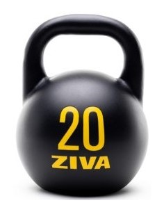 Signature Steel Kettlebell Negra/Amarillo 20 kg
