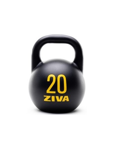 Signature Steel Kettlebell Negra/Amarillo 20 kg