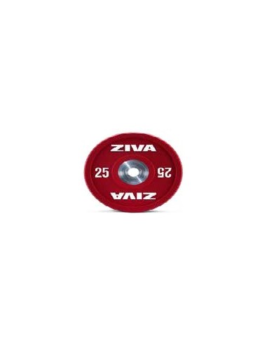 Disco bumper competición uretano (refuerzo central) Ziva ZVO 25kg Rojo