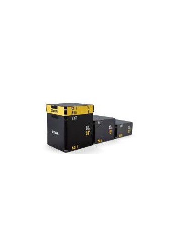 ZVO Dual Surface Plyo Box 3 Piece Set - 15, 30, and 45 cm (6",12", and 18" inches) New Velcro Strap