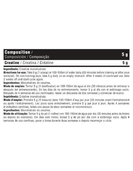 CREA 200 MESH (Ultra fine micronized creatine) Sabor Neutro - 300 g