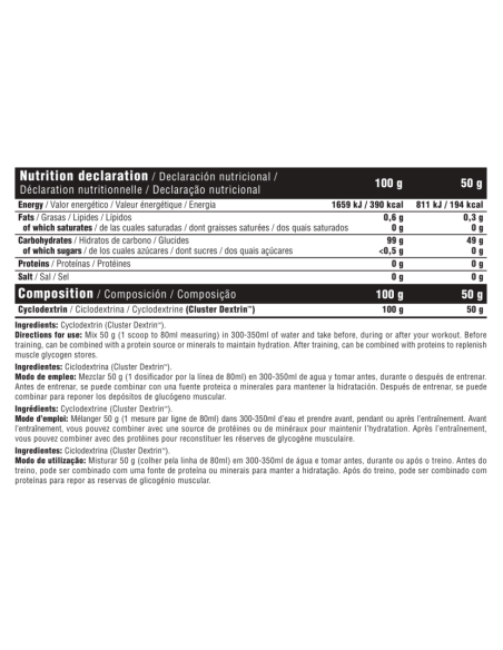 PERFECT GLYCO PRO (Cluster Dextrin®) Sabor Neutro - 1 kg