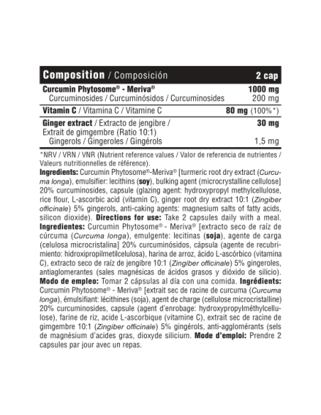 VITAL TURMERIC COMPLEX (Curcumin Phytosome®-Meriva®) - 60 cap