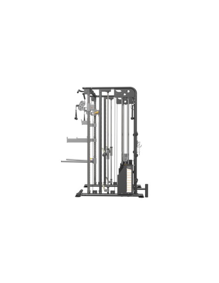 Impulse - Multifuncion con Multipower - Multi Fuctional trainer with smith (Placas)COLOR NEGRO