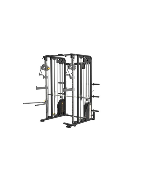 Impulse - Multifuncion con Multipower - Multi Fuctional trainer with smith (Placas)COLOR NEGRO